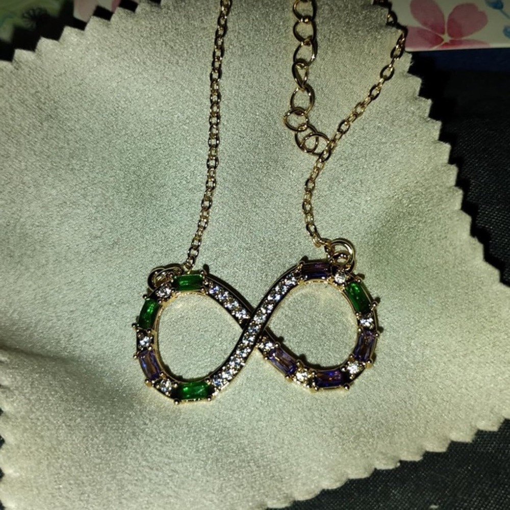 Forever infinity diamond cubic zirconia necklace